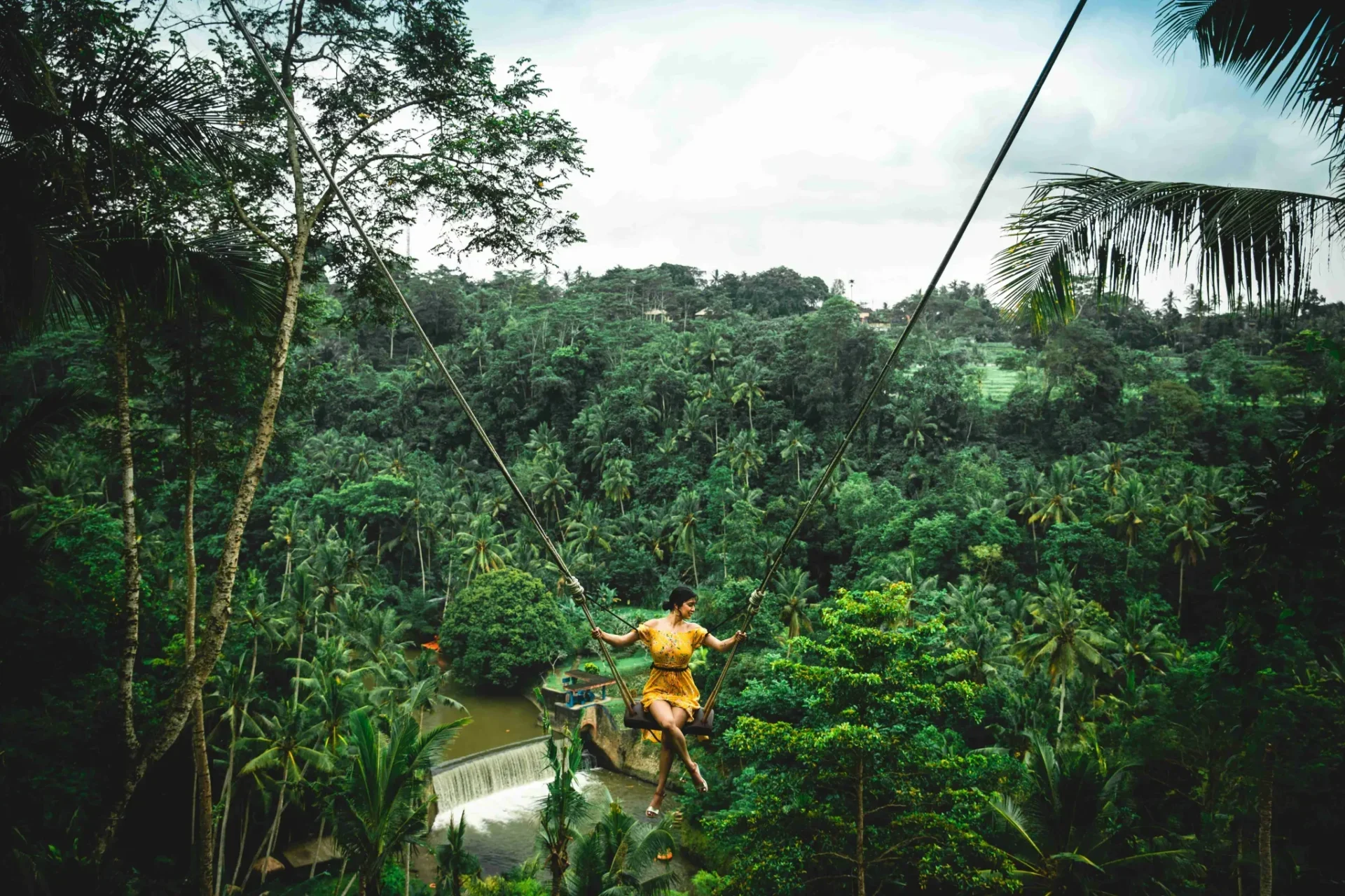 bali lady in swing