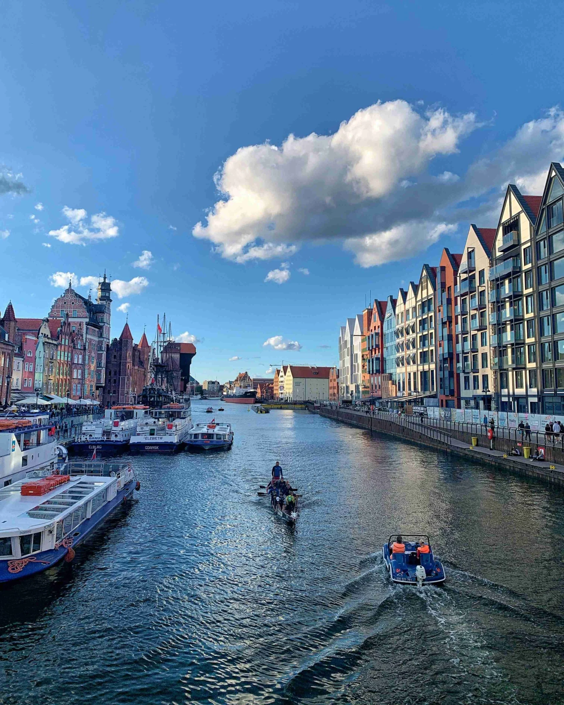 Bustling Historic Street with Distinct Architecture