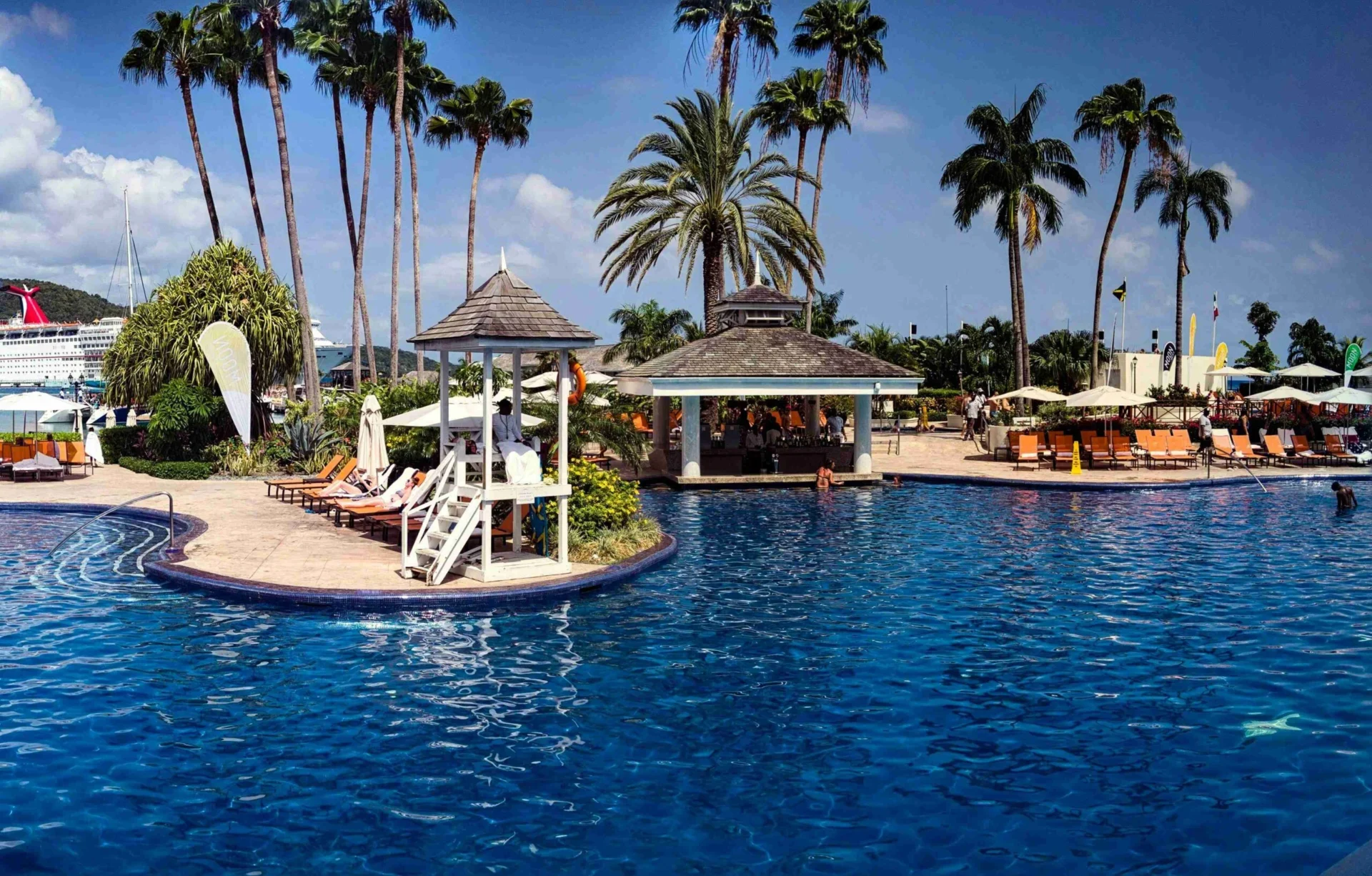 Resort Swimming Pool with Dome Structure